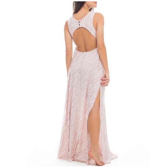 Anthropologie Zebra-Striped Cover-Up Maxi Dress - NWT - M - Picture 6 of 14